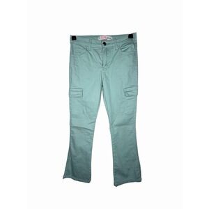 Denim Diva Girls Size 12 Mint Green Flared Leg Cargo Jeans